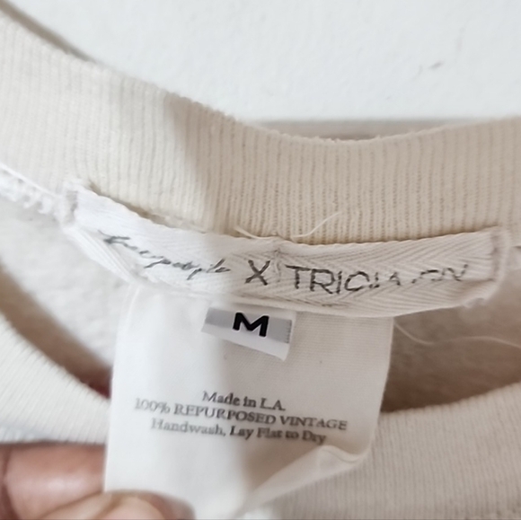 Free People X Tricia Fix Cut Out Sweatshirt. Medium - Picture 4 of 5